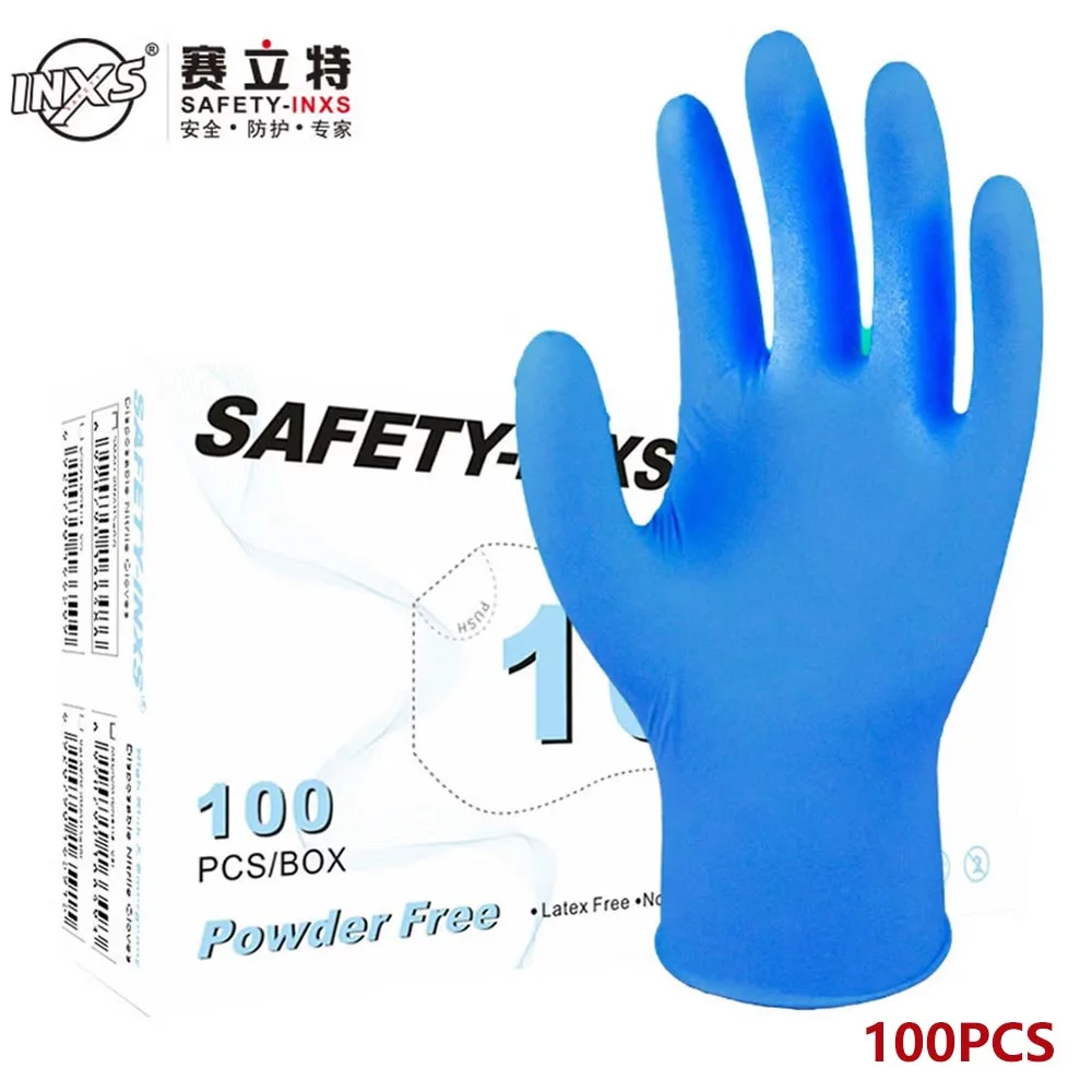 Exam Glove Nitrile - 100 шт. синих нитриловых смотровых перчаток
