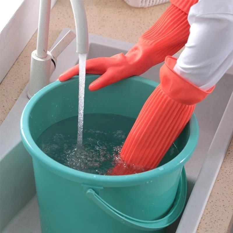 Dish Glove Rubber - Длинные многоразовые резиновые перчатки для мытья